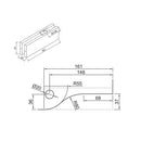 HERRAJE SUPERIOR DE PUERTA COLOR NEGRO