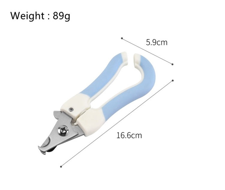 Cortador de uñas y lima para mascotas, de acero inoxidable. Para mascotas pequeñas. Color Azul