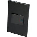 Interruptor con un apagador de escalera negro 1/2 Surtek. ( 3 vias )