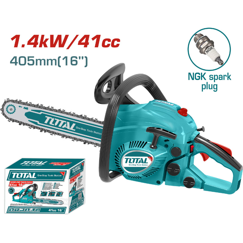 Motosierra 41 cc de 16". Tanque gasolina 260ml. Tanque aceite 210ml