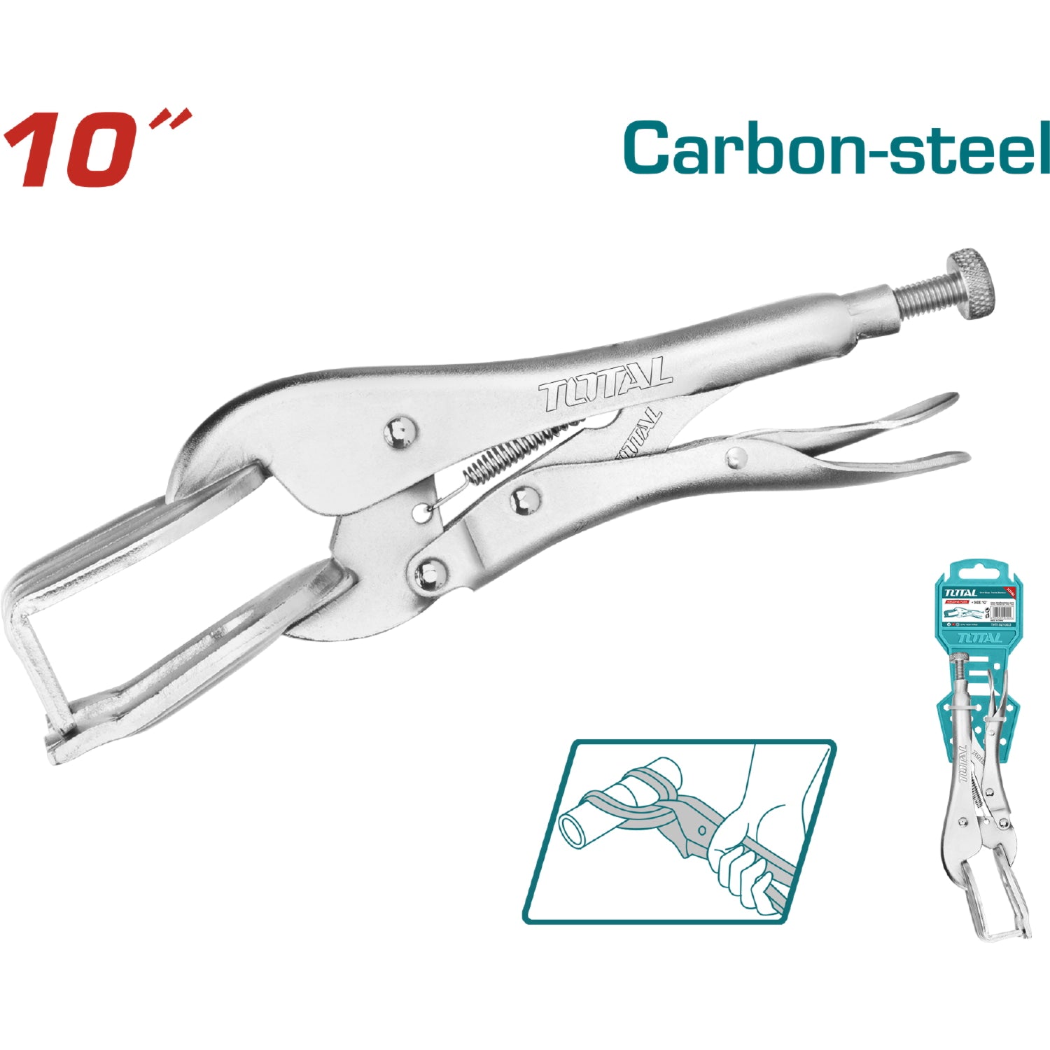 Alicate de presión para soldador, Longitud: 254 mm (10"), Peso 592g.