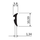 Junta De Acristalar De 1.5 Mm.  EPDM Alta Calidad. Se Vende Rollo De 100 Mts. Color Negro.