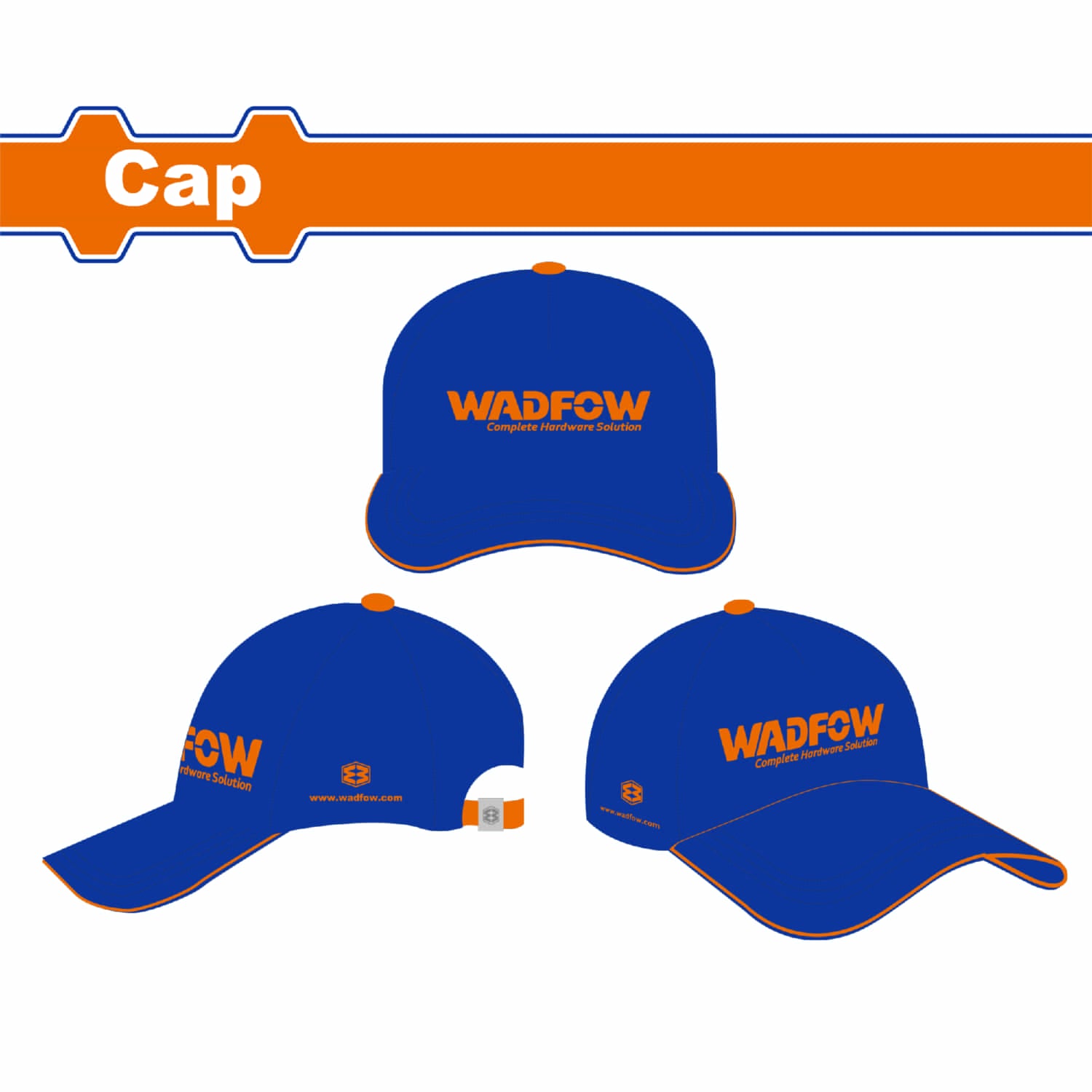 Gorra de Polyester Wadfow. Perimetro: 58cm. Color azul.