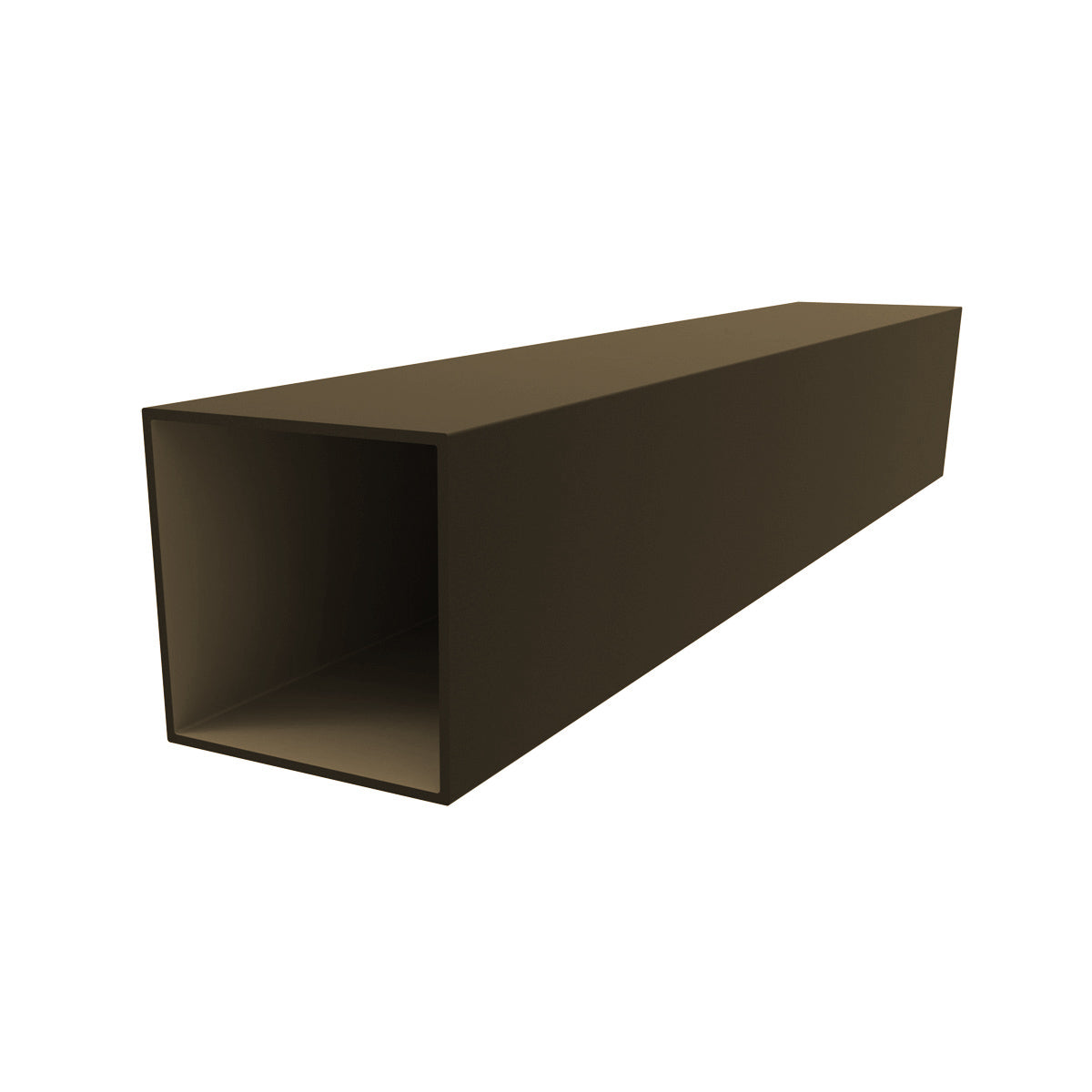 TC-3 Tubo Cuadrado  2" x 2"  Espesor 1.6 mm. Largo 5.85 mts. Acabado Anodizado Bronce 15 Micr