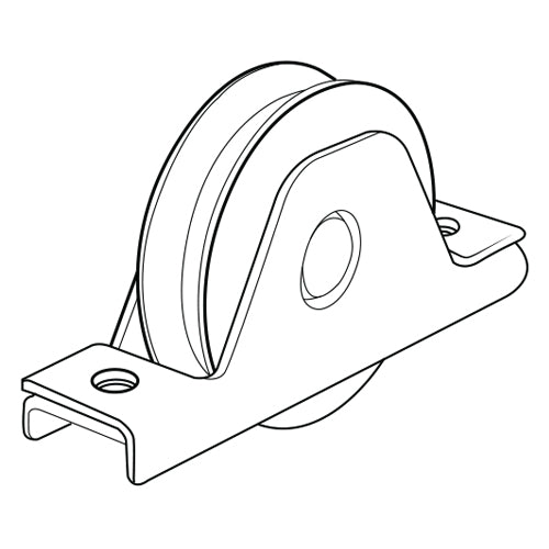Rueda empotrable 4&quot;. 1 rolinera. 350KG.