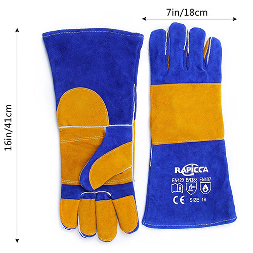 Rapicca guantes soldar 350 grados. Alta temperatura