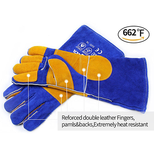 Rapicca guantes soldar 350 grados. Alta temperatura