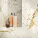 Panel Decorativo Mármol PVC  1.22 m x 2.80 m x 3 mm Marmol Calacatta Dorado. Láminas de PVC para paredes y techo.