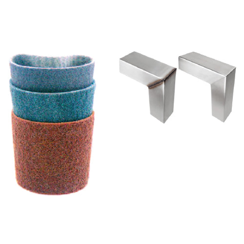 (Pack de 3)Bandas rojas 240# de nylon 90*100mm.