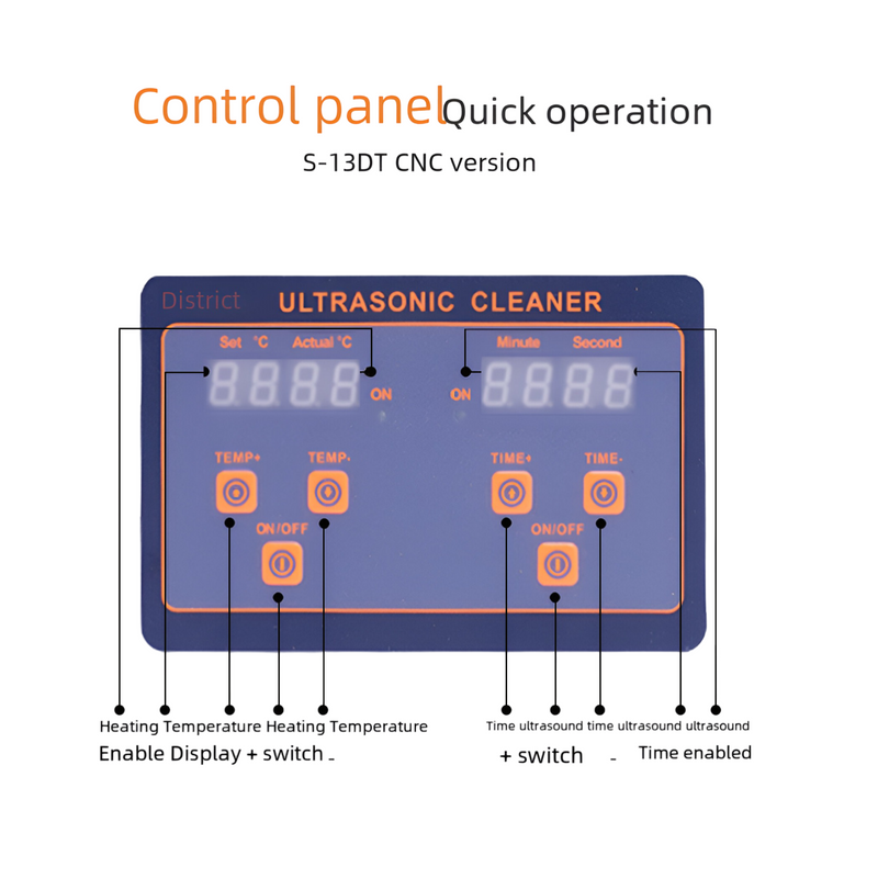 Limpiador sónico profesional de joyería con temporizador.