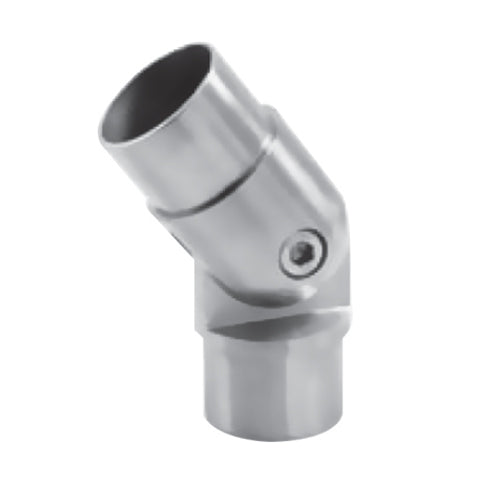 Codo regulable para tubos de 2". Sin soldadura. Acabado Satinado.