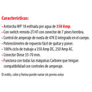 Antorcha Tig WP 18 water cooled cabeza rigida con control de amperaje 47K.(Dinse 35mm) 6 mts