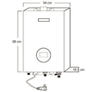Calentador de agua a gas de paso 21 Litros de 42KW Drija