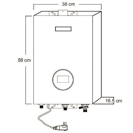 Calentador de agua a gas de paso 21 Litros de 42KW Drija