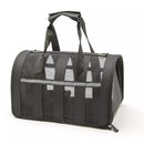 Bolsa transportadora para mascotas. Color Negro. Tamaño 50x27x28cm.