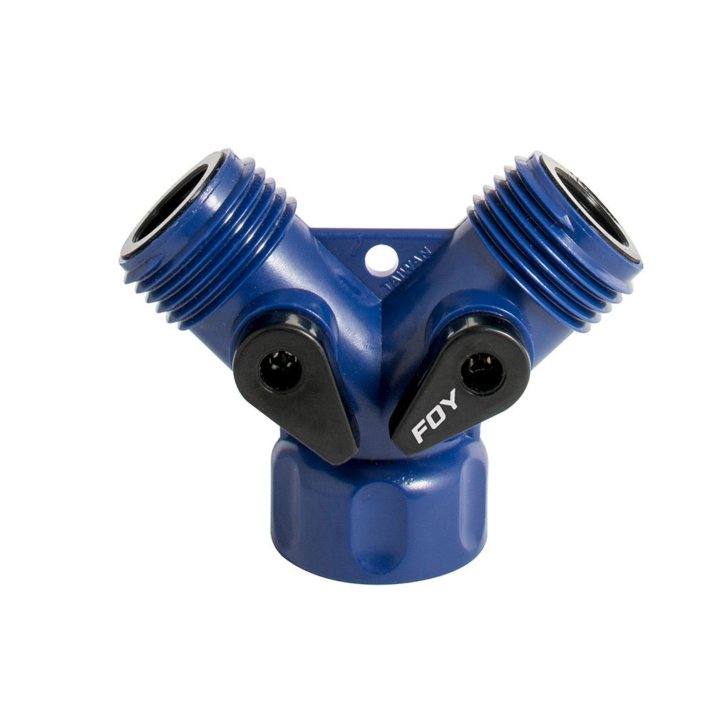 Adaptador para manguera de riego en "Y" de plástico 11 cm x 7cm