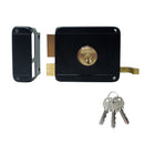 Cerradura de sobreponer puerta metálica para lado izquierdo. Con 3 llaves.