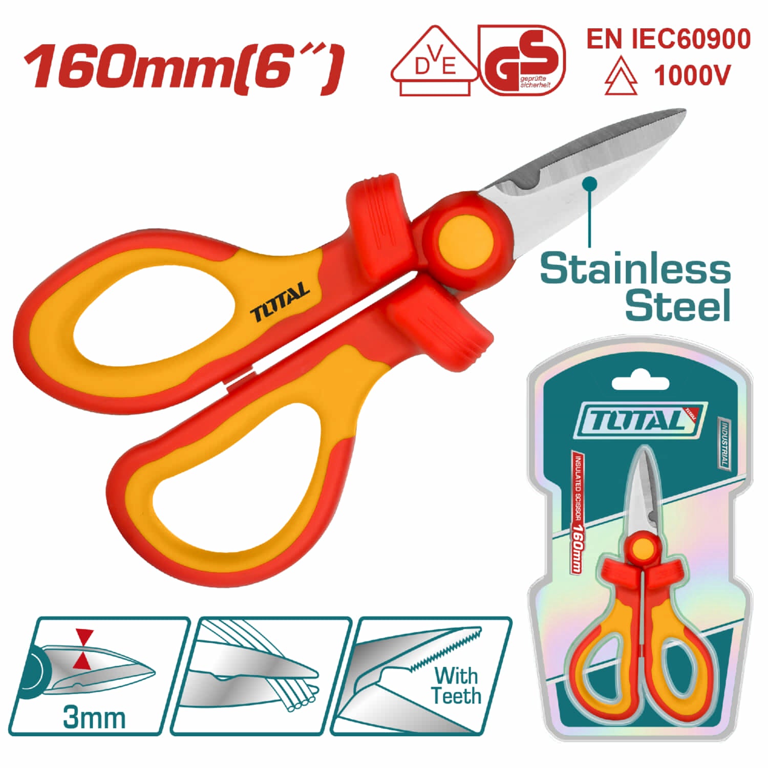 Tijeras aisladas Certificación 1000V, VDE/GS
