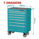 Baúl Caja de herramientas gabinete con ruedas 7 gavetas carrito servicio mecánico ( VACIA)