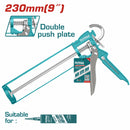 Pistola Calafateadora de 9" para usar con Silicón. Doble placa de empuje.