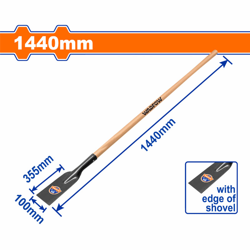Raspador Forjado con mango de Madera. Long:1440mm. Acero al Carbono. 100mm x 3550mm