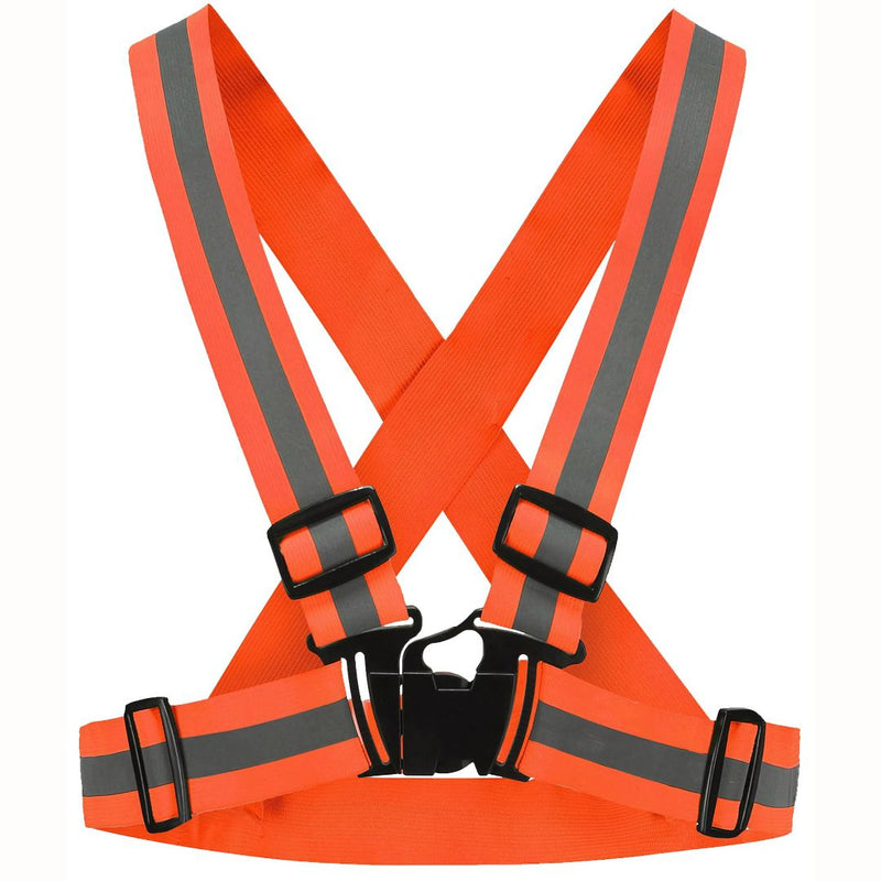 Cintas reflectivas Arneses reflectivos. Tiras reflectivas Chalecos de seguridad ajustables para motos Color naranja.