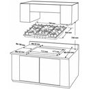 Estufa Empotrable  A Gas Elite Glass Pro De Vidrio Negro con  5 Quemadores SABAF y Sistema de Seguridad Orkli Integrado. 110V (75cm)