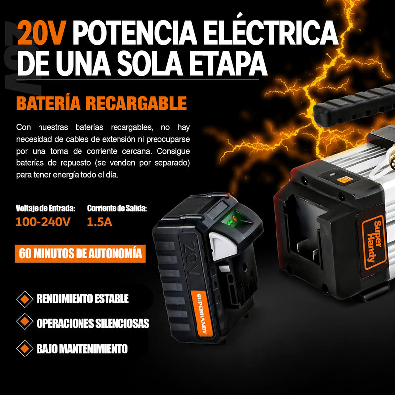 Batería Recargable de Litio 20V, 4.0Ah, 80 vatios para Bomba De Vacío Inalámbrica Para Aire Acondicionado
