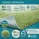 Césped grama Artificial 20 mm 3/4" – Rollo 2 × 5 mts | Uso Exterior | 5 años garantia | Resistente al cloro