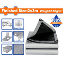 Lona Polietileno Gris 2x3m Peso: 180g/m2. Espesor: 0.25mm. Ambos lados laminados. Impermeable cobertor