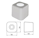 Tope amortiguador BLANCO de Hoja alta resistencia para ventanas y puertas corredizas Anti-Strike Block 16x16mm Refuerza el cierre y evita golpes