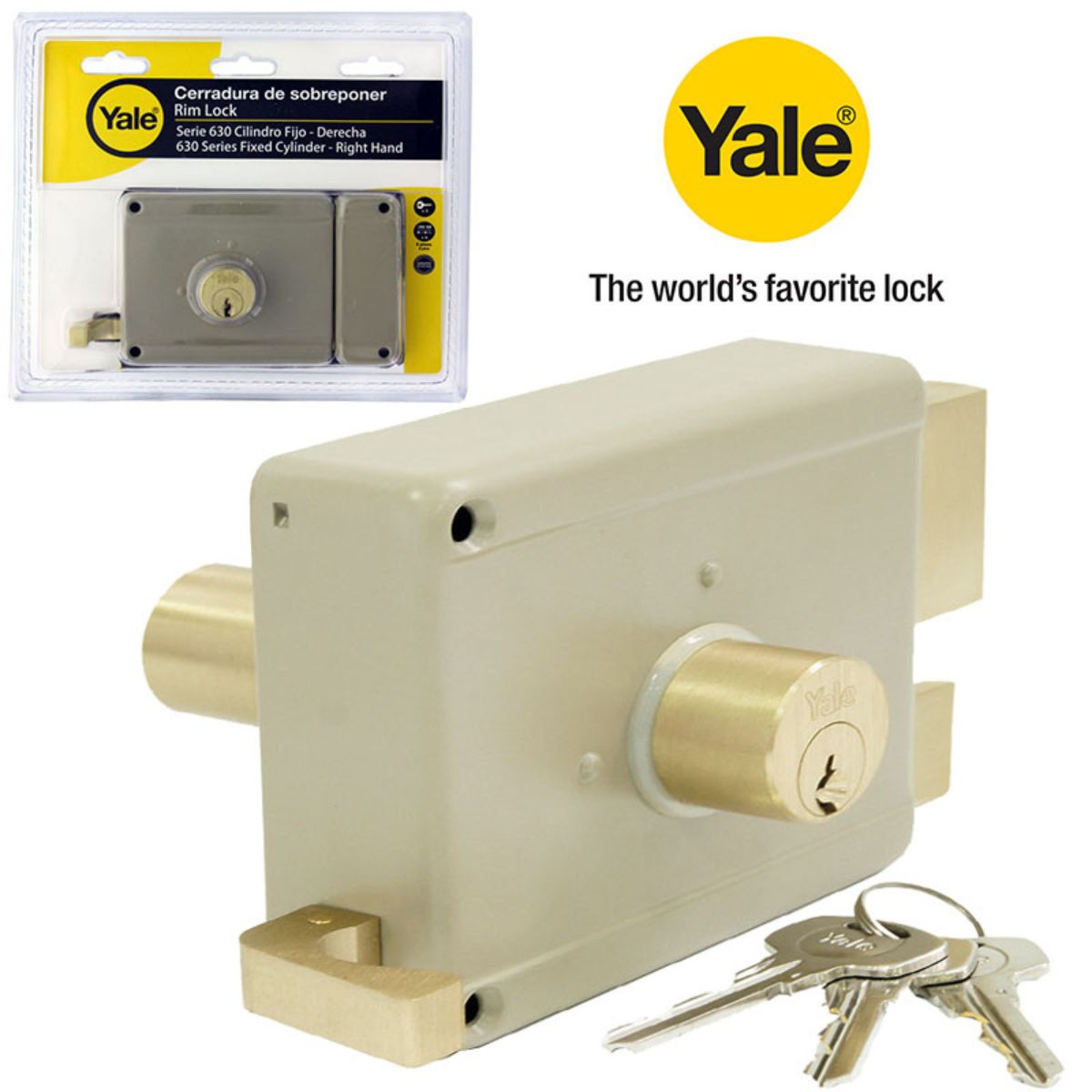 CERRADURA "YALE" (9) de SOLDAR DERECHA 50mm