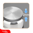 Olla  de Acero Inoxidable 23.6L con Tapa de Vidrio Templado 34x26cm