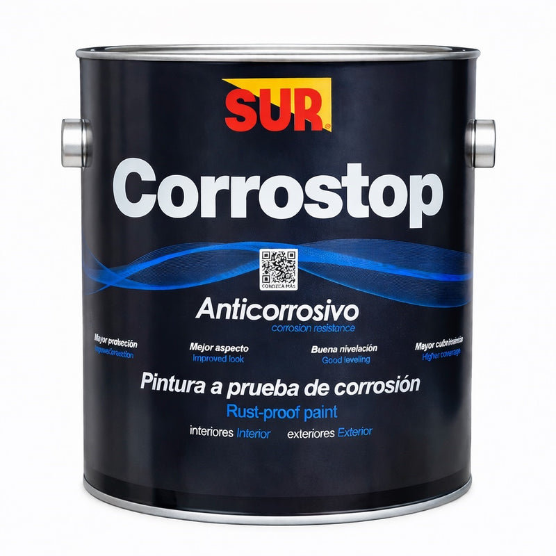 Anticorrosivo Sur Corrostop color negro 1 galón
