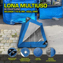 Lona Multiusos De Polietileno Delgada 110 G/M2 Azul/Gris