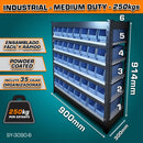 Estante de almacenamiento ajustable 6 niveles con cajas de almacenamiento.300x900x914mm. Carga:250Kg.Estanteria Arma rápido Rack