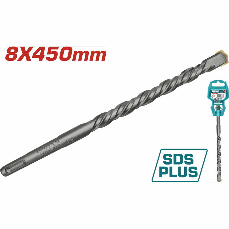 Broca SDS PLUS 8X450mm para taladro rotomartillo.