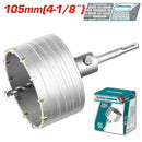 Broca Circular para Concreto. Diámetro: 105mm. 12 piezas de cuchillas TCT con Adaptador de 110mm.