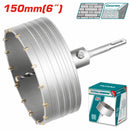 Broca Circular para Concreto. Diámetro: 150mm. 16 piezas de cuchillas TCT con Adaptador de 110mm.