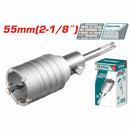 Broca Circular para Concreto. Diámetro: 55mm. 5 piezas de cuchillas TCT con Adaptador de 110mm.