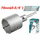 Broca Circular para Concreto. Diámetro: 70mm. 8 piezas de cuchillas TCT con Adaptador de 110mm.