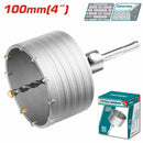 Broca Circular para Concreto. Diámetro: 100mm. 10 piezas de cuchillas TCT con Adaptador de 110mm.