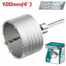 Broca Circular para Concreto. Diámetro: 100mm. 10 piezas de cuchillas TCT con Adaptador de 110mm.