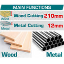 Sierra Sable Recíproca inalámbrica 20V. Velocidad sin carga: 0-2800rpm. Capacidad De Corte: 8 Mm Metal - 115 Mm Madera. No incluye batería ni cargador.