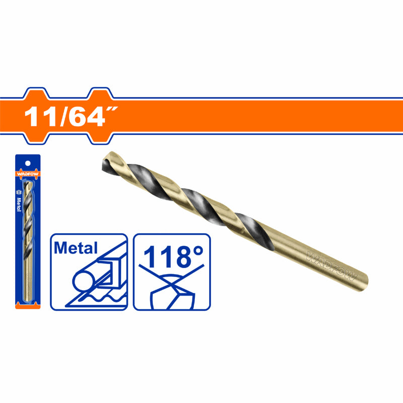 Broca HSS de 11/64". Acero Alta Velocidad.