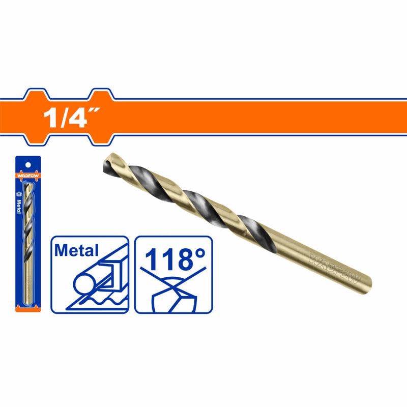 Broca HSS de 1/4". Acero Alta Velocidad.