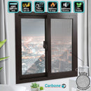 Ventana Corredera UPVC Marrón 180X120cm Reforzada Anti UV con Vidrio de seguridad Templado 5mm (5 años de Garantía) Incluye malla mosquitera