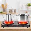 Estufa eléctrica portátil de dos quemadores, 1000W, 110V 50/60Hz, 430*240*75mm