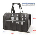 Bolsa transportadora para mascotas. Color Negro. Tamaño 50x27x28cm.