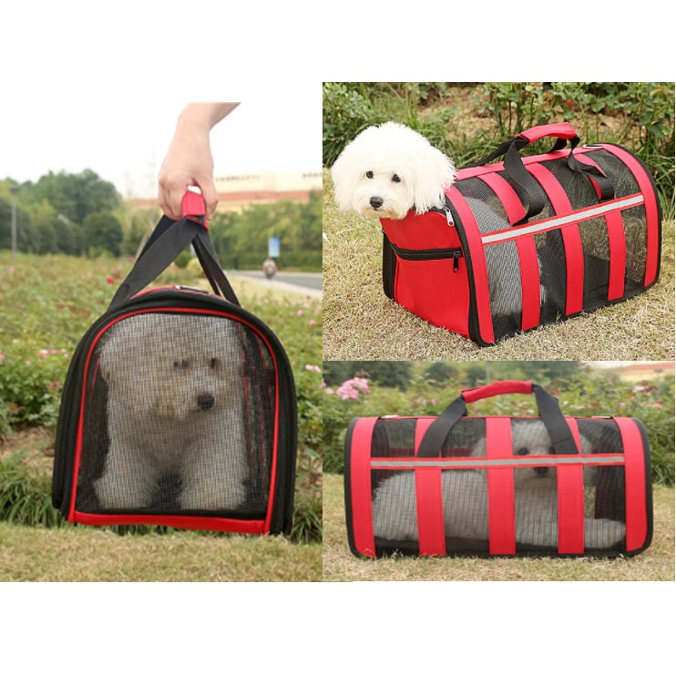 Bolsa transportadora para mascotas. Color Negro. Tamaño 50x27x28cm.